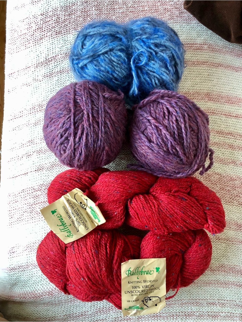 Balleybrae Knitting Worsted 100% Virgin Wool Yarn in Scarlet Tweed + More!